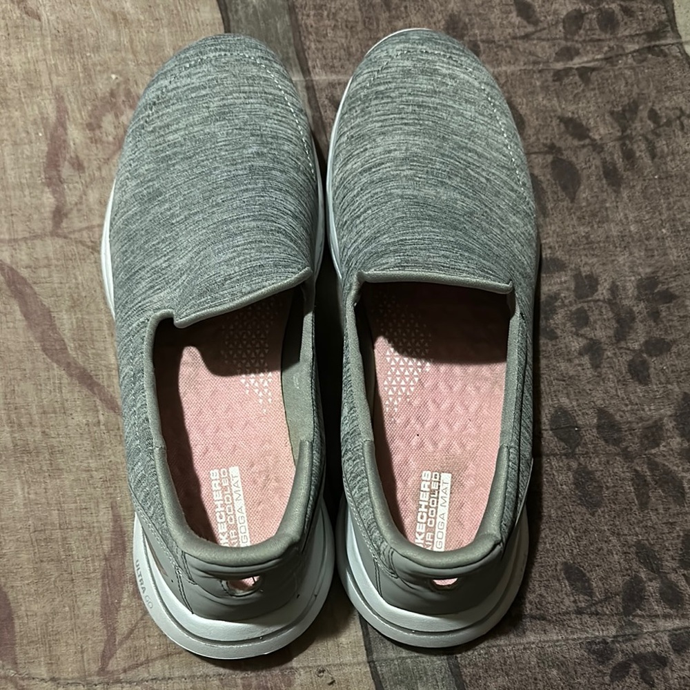 Skechers Gray Cozy Slip-On Sneakers